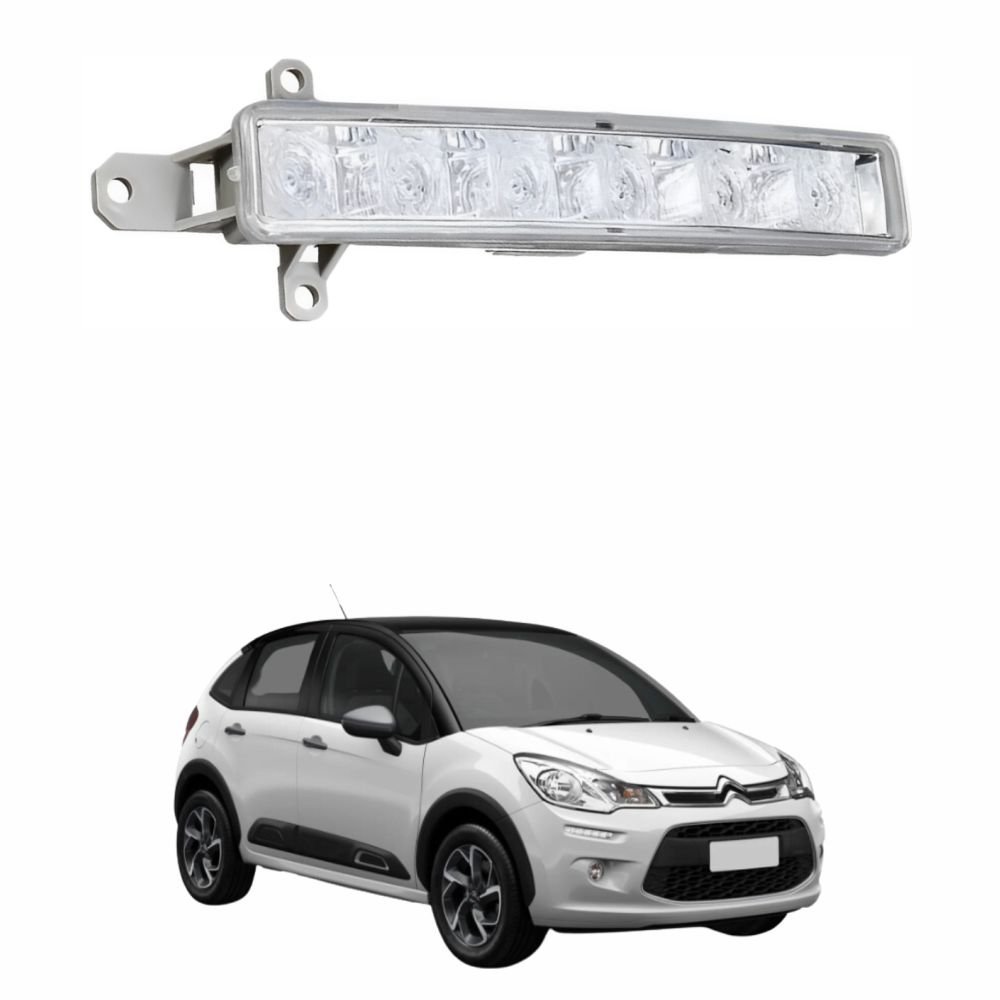 Daylight Drl Led Citroen C3 2013 até 2021 Lado Direito Passageiro Daylight Drl Led Citroen C3 2013 até 2021 Lado Direito Passageiro