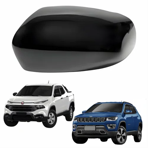 Capa Retrovisor Fiat Toro Jeep Compass 2017 2018 2019 2020 2021 2022 2023 2024 Original