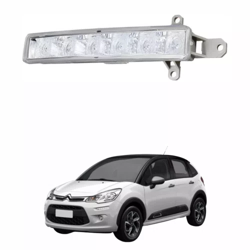 Daylight Drl Led Citroen C3 2013 até 2021 Lado Esquerdo Motorista