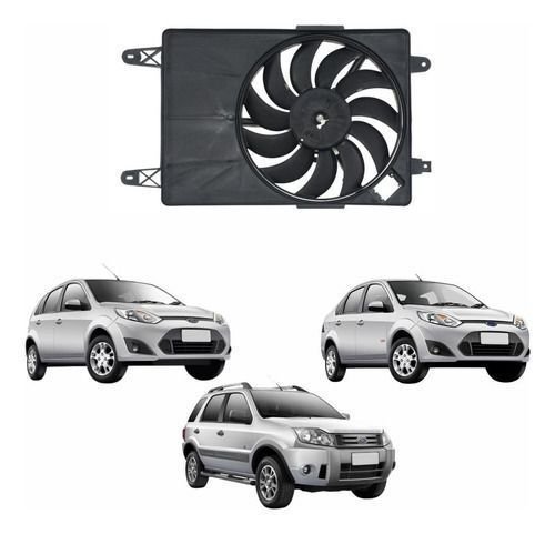 Eletroventilador Com Defletor Ecosport Fiesta 2002 Até 2012