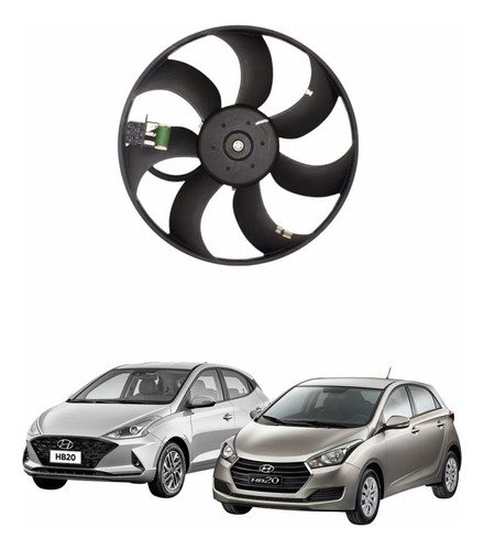 Eletroventilador Hyundai Hb20 2012 Até 2023 Com Ar