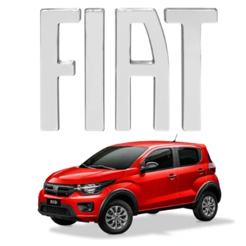 Emblema Grade Dianteira Fiat Mobi 2021 2022 2023 2024 Cromado