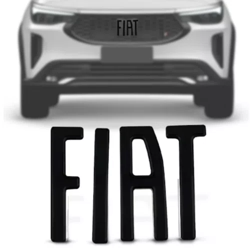 Emblema Grade Dianteira Fiat Pulse Fastback 2022 2023 2024 Black Piano