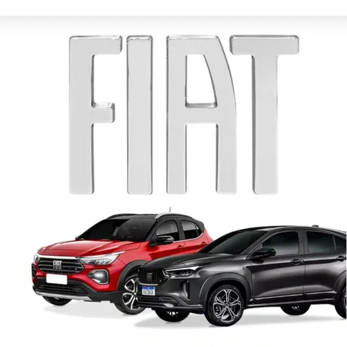 Emblema Grade Dianteira Fiat Pulse Fastback 2022 2023 2024 Cromado