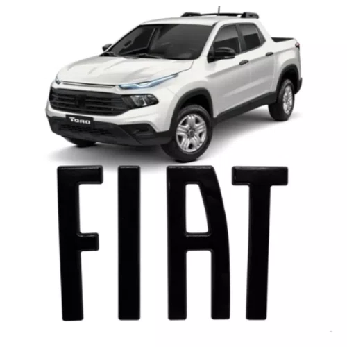 Emblema Grade Dianteira Fiat Toro 2022 2023 2024 Black Piano