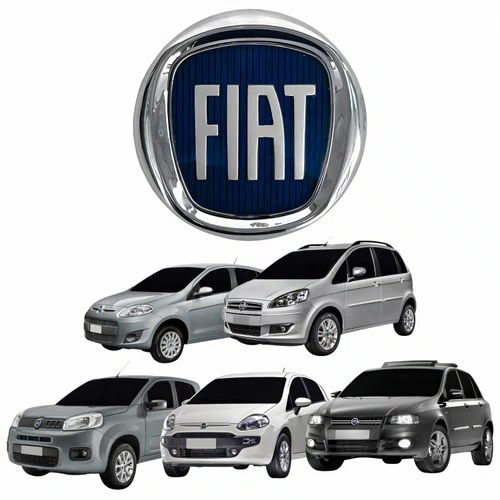 Emblema Grade Fiat Idea Palio 2012 A 2016 Punto Stilo Uno 2011 A 2016 Azul