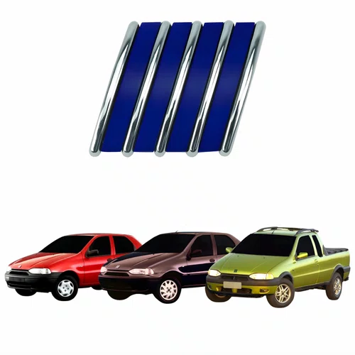 Emblema Grade Fiat Palio Siena Strada 1996 1997 1998 1999 2000 Azul