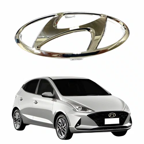 Emblema Grade Hyundai Cromado Hb20 2020 2021