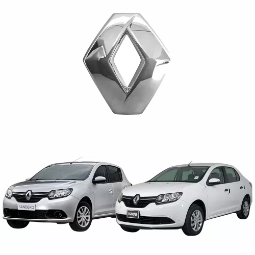 Emblema Grade Renault Sandero Logan 2014 Até 2019 Cromado