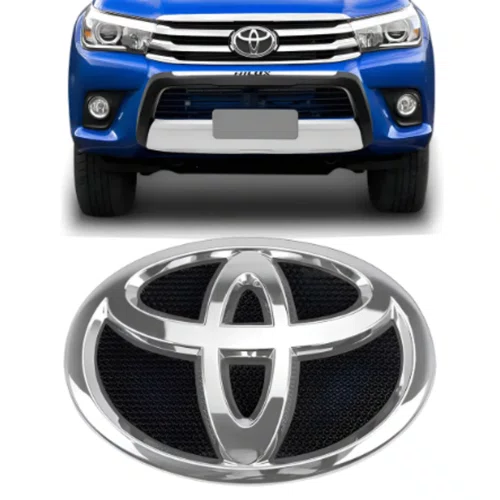 Emblema Grade Toyota Hilux SRV 2016 a 2020 com Moldura Cromada
