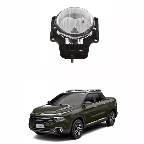 Farol Auxiliar de Milha Fiat Toro 2016 Até 2021 Com Suporte