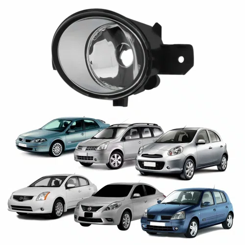 Farol Auxiliar De Milha Renault Clio 2001 A 2012 Nissan Livina Sentra March Versa 2007 A 2018 Esquerdo