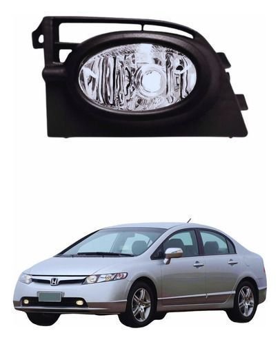 Farol Auxiliar Milha Honda New Civic 2006 2007 2008 Esquerdo