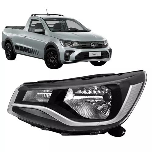Farol Esquerdo Cromado Volkswagen Saveiro 2023 2024 2025 2026 Novo