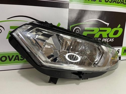 Farol Esquerdo Ecosport 2013 14 15 2016 Com Led Com Detalhe Original Usado