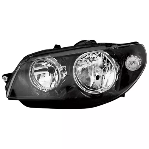 Farol Esquerdo Mascara Negra Fiat Palio G3 Siena G3 Strada G3 2004 2005 2006 2007 2008 2009 2010 2011 2012 2013 2014 com Anel Cromado Novo
