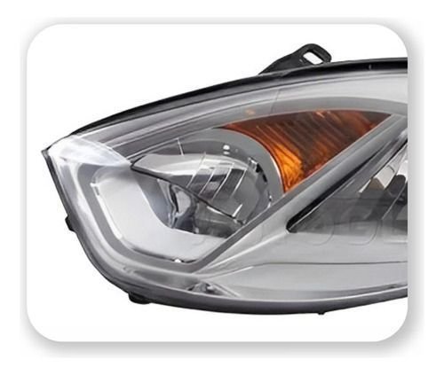 Farol Ford Fiesta 2011 2012 2013 2014 Másc Cromada Esquerdo  Novo