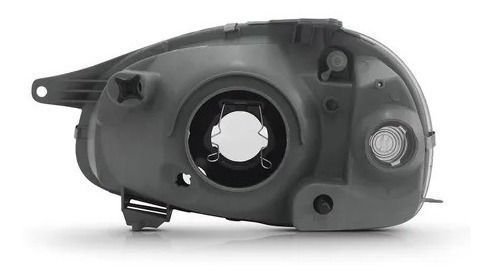 Farol Gm Corsa 2000 A 2002 Lente Lisa Carcaça Cinza Direito  Novo