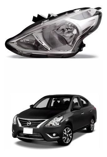 Farol Nissan Versa 2015 A 2020 Mascara Cromada Lado Esquerdo