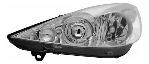 Farol Peugeot 207 2007 Até 2015 Máscara Cromada Esquerdo  Novo