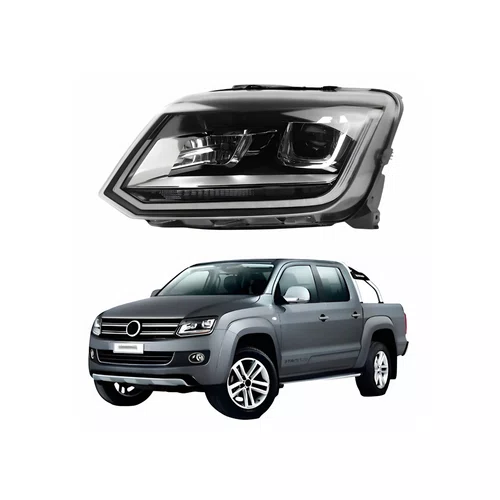 Farol Vw Amarok 2018 Até 2023 Com Led Com Projetor Lado Esquerdo Motorista