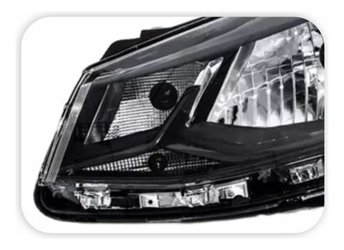 Farol Vw Gol G7 2016 2017 2018 Máscara Negra Lado Esquerdo Novo