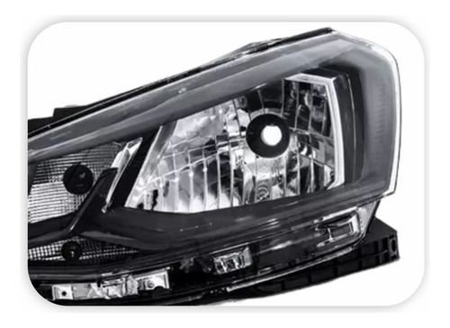 Farol Vw Gol G7 2016 2017 2018 Máscara Negra Lado Esquerdo Novo