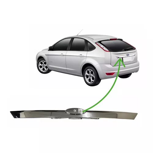 Friso Tampa Traseira Ford Focus Hatch 2008 Até 2013 Cromado  Novo