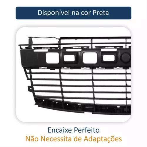 Grade Parachoque Central Peugeot 207 2008 Até 2012 Preta