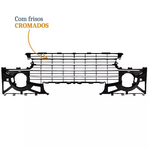 Grade Parachoque Peugeot 307 2007 Até 2012 Com Friso Cromado