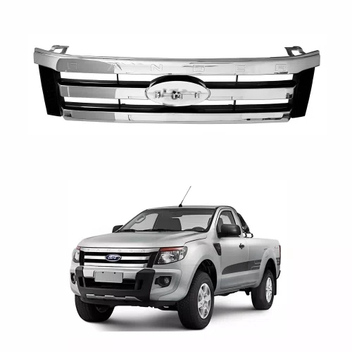 Grade Radiador Ford Ranger 2013 2014 2015 Friso Cromado