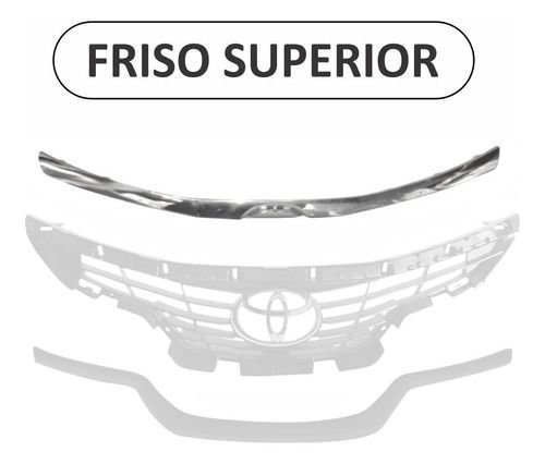 Grade Radiador Toyota Etios 2018 2019 2020 Frisos Cromado Novo