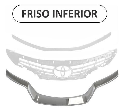 Grade Radiador Toyota Etios 2018 2019 2020 Frisos Cromado Novo