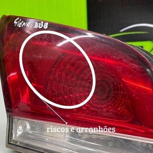 Lanterna Tampa Esquerda Fiat Siena Com Detalhe 2008 A 2012 Original Usado