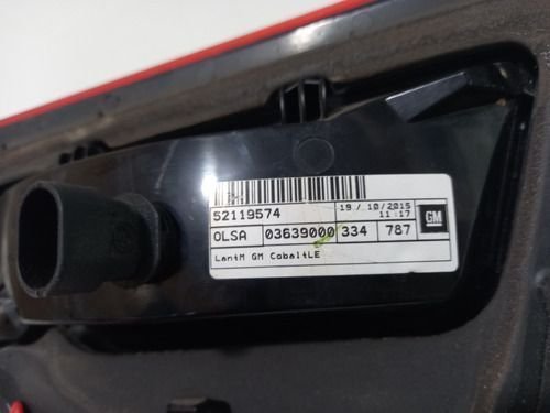 Lanterna Tampa Traseira Gm Cobalt 2016 A 2020 Esquerda Original Usado
