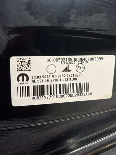 Lanterna Traseira Esquerda Jeep Renegade 2015 A 2021 Original Usado