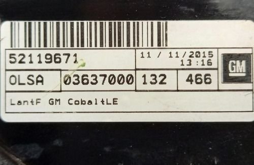 Lanterna Traseira Gm Cobalt 16/20 Esquerdo 52119671 Original Usado