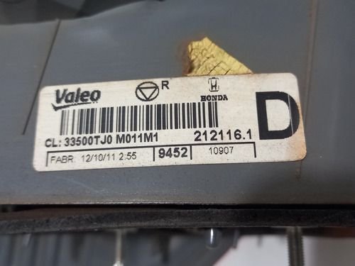 Lanterna Traseira Honda Fit 2009 10 11 12 13 2014 Direito Original Usado