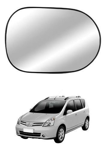 Lente Retrovisor Nissan Livina 2009 Até 2015 Lado Esquerdo