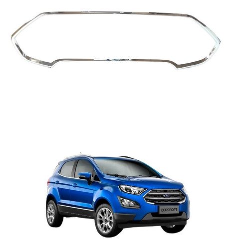 Moldura Grade Radiador Ford Ecosport 2018 19 2020 2021 Crom