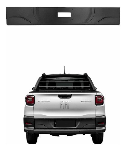 Moldura Placa Fiat Strada 2020 2021 2022 2023 Traseiro