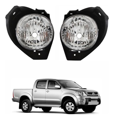 Par Farol Auxiliar De Milha Toyota Hilux Srv 2009 2010 2011 Original Usado