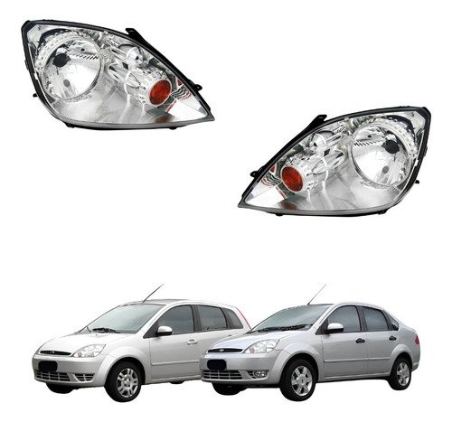 Par Farol Ford Fiesta Hatch Sedan 2003 2004 2005 2006 2007 Novo