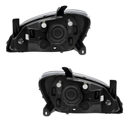 Par Farol Gm Celta Prisma 2012 2013 2014 Mascara Negra  Novo