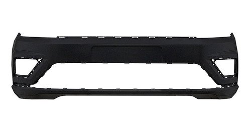 Parachoque Diant Vw Gol Voyage G8 Preto Liso Com Furo Milha