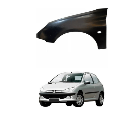 Paralama Peugeot 206 1999 Até 2011 C/ Furo Pisca Esquerdo