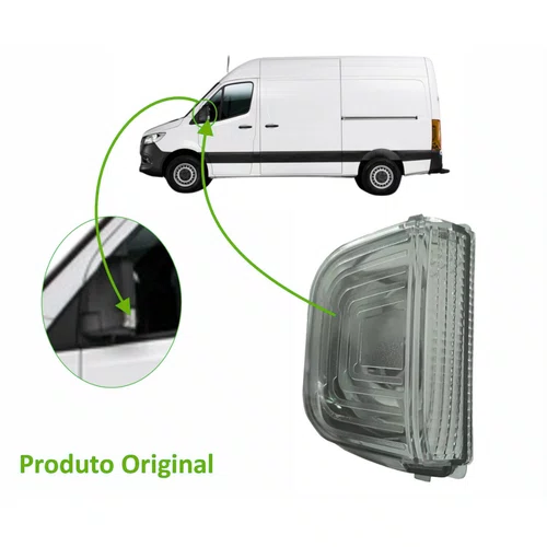 Pisca Retrovisor Mercedes Benz Sprinter 2020 2021 2022 2023 2024 Esquerdo Original