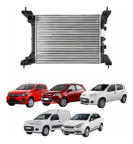 Radiador Fiat Fiorino 2013 Até 2017 Gran Siena 2011 A 2017 Original Usado