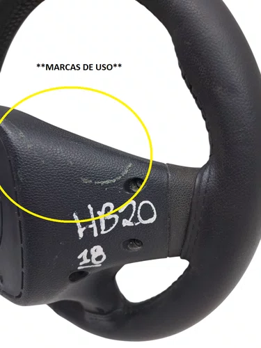 Volante Direção Comandos Hyundai Hb20 2013 A 2019 Detalhes Original Usado