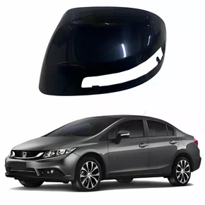 Capa Retrovisor Honda Civic 2012 2013 2014 2015 2016 Com Furo Esquerdo